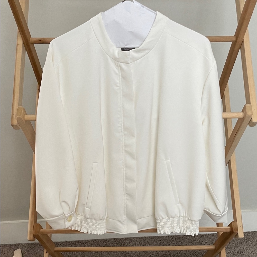 Vince Camuto Cream Bomber Jacket